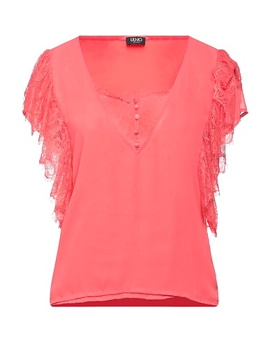 LIU •JO Top Coral 100% Polyester, Cotton, Elastane