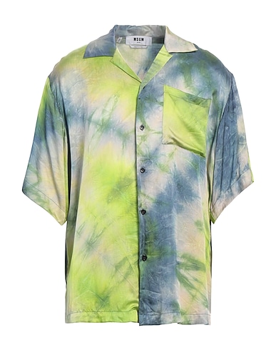 MSGM Shirts Lime green 100% Viscose
