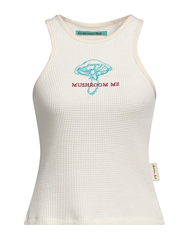 ANDERSSON BELL Tank top Cream 60% Cotton, 35% Polyester, 5% Elastane