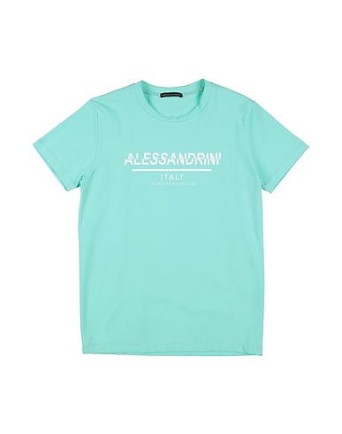 DANIELE ALESSANDRINI T-shirt Turquoise 96% Cotton, 4% Elastane