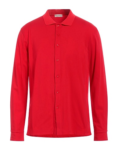 CASHMERE COMPANY Solid color shirt Red 100% Cotton