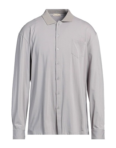 CASHMERE COMPANY Solid colour shirt Light grey 100% Cotton