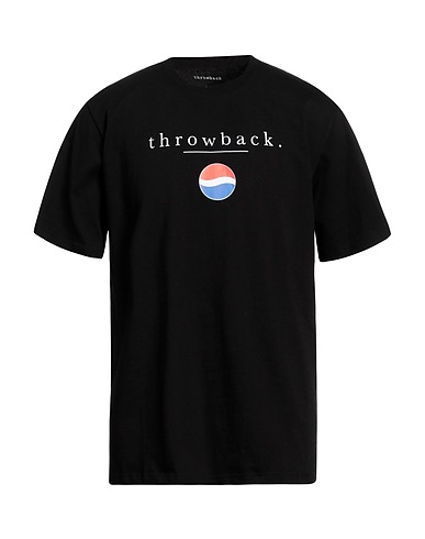 THROWBACK. T-shirt Noir 100% Coton