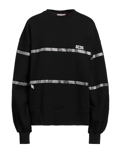 GCDS Felpa Nero 100% Cotone