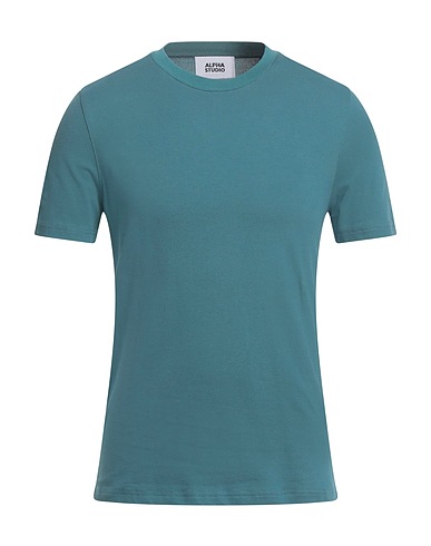 ALPHA STUDIO T-shirt Green 95% Cotton, 5% Elastane