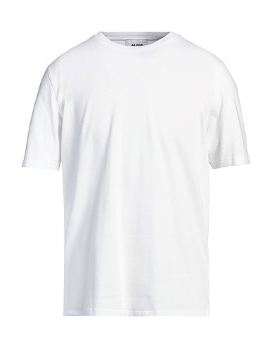 ALPHA STUDIO T-shirt White 95% Cotton, 5% Elastane