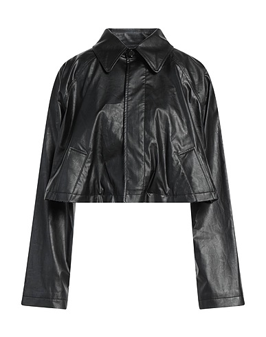 MM6 MAISON MARGIELA Solid color shirts & blouses Black 100% Viscose, Polyurethane