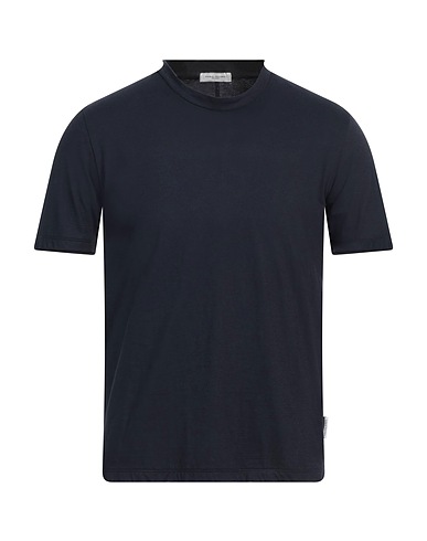 PAOLO PECORA Basic T-shirt Midnight blue 100% Cotton