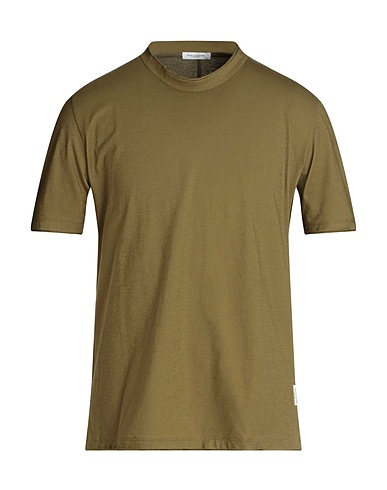 PAOLO PECORA T-shirt Verde militare 100% Cotone