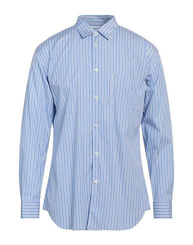 COMME des GARÇONS SHIRT Striped shirt Light blue 100% Cotton