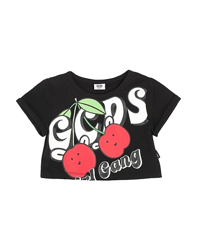 GCDS MINI T-shirt Black 95% Cotton, 5% Elastane
