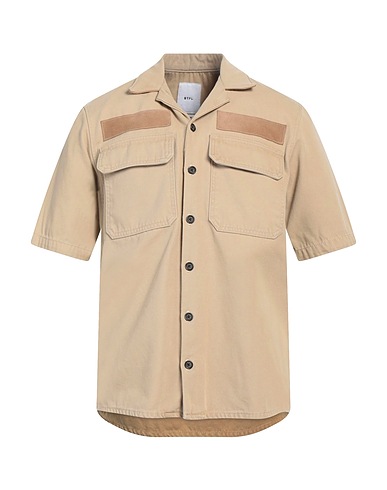 BTFL Camicia tinta unita Sabbia 100% Cotone