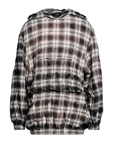WE11 DONE Hooded track jacket  Grey 100% Cotton