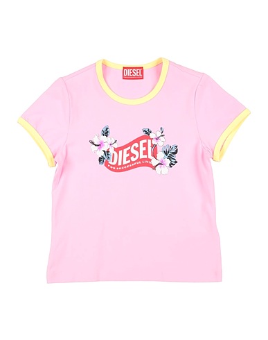 DIESEL T-shirt Pink 95% Cotton, 5% Elastane