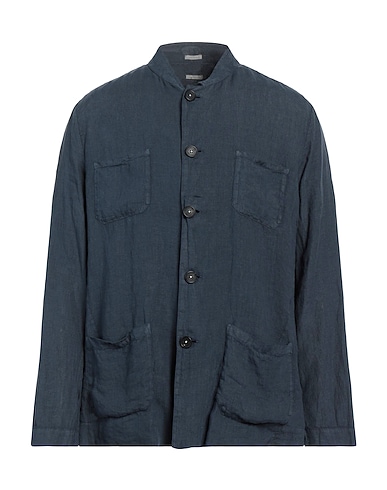 MASSIMO ALBA Camicia in lino Blu navy 100% Lino