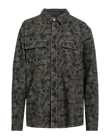 KSUBI Hemd mit Muster Militärgrün 100% Baumwolle