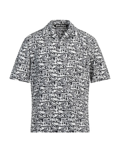 PALM ANGELS Patterned shirt White 100% Cotton, Polyester
