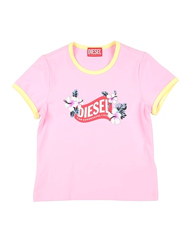 DIESEL T-shirt Pink 95% Cotton, 5% Elastane