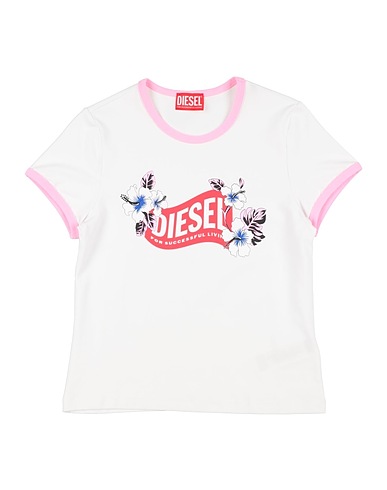 DIESEL T-shirt Blanc 95% Coton, 5% Élasthanne