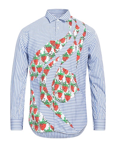 COMME des GARÇONS SHIRT Patterned shirt Light blue 100% Cotton