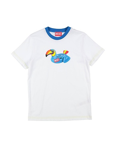 DIESEL T-shirt White 100% Cotton, Elastane