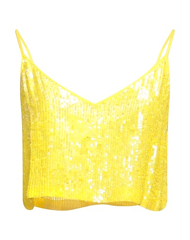 P.A.R.O.S.H. Top Giallo 100% Viscosa, PVC - Polivinilcloruro