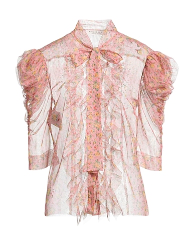 PHILOSOPHY di LORENZO SERAFINI Floral shirts & blouses Pink 100% Polyester, Silk