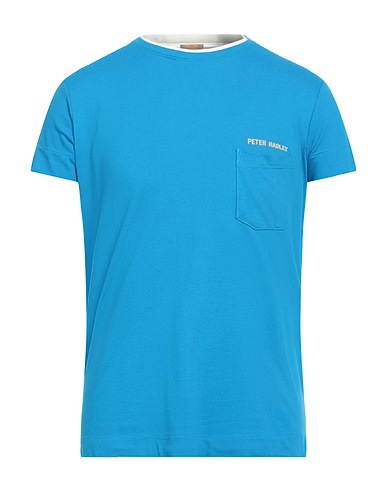 PETER HADLEY T-shirt Azure 95% Cotton, 5% Elastane