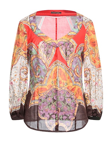 ROBERTO CAVALLI Floral shirts & blouses Orange 100% Cotton