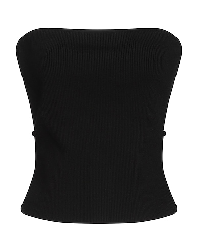 GIUSEPPE DI MORABITO Top Black 88% Cotton, 12% Elastane