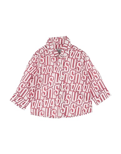 PACIOTTI 4US Patterned shirt White 97% Cotton, 3% Elastane