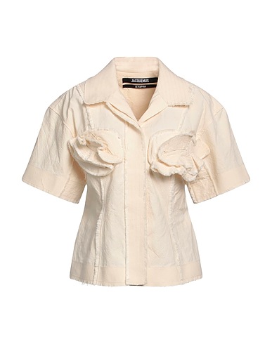 JACQUEMUS Solid color shirts & blouses Ivory 100% Cotton