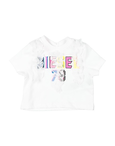 DIESEL T-shirt White 100% Cotton, Viscose