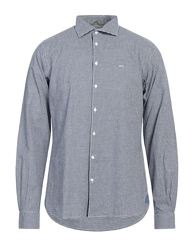 SUN 68 Camicia a quadri Nero 70% Cotone, 30% Lino