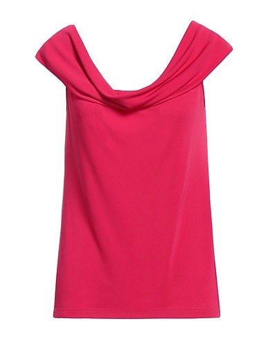 MIRELLA MATTEINI Off-the-shoulder top Fuchsia 60% Viscose, 35% Polyester, 5% Elastane