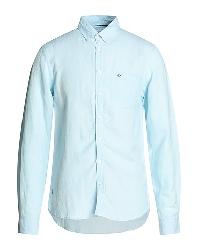 SUN 68 Camicia in lino Celeste 55% Lino, 45% Viscosa
