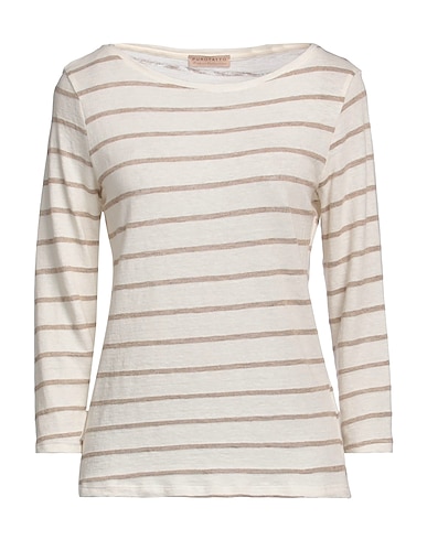 PUROTATTO T-shirt White 42% Cotton, 42% Linen, 16% Viscose