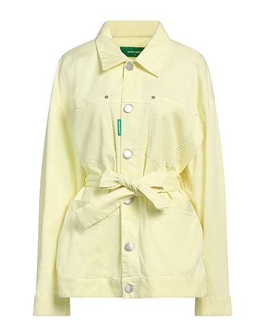 DSQUARED2 Solid colour shirts & blouses Pastel yellow 97% Cotton, 3% Elastane