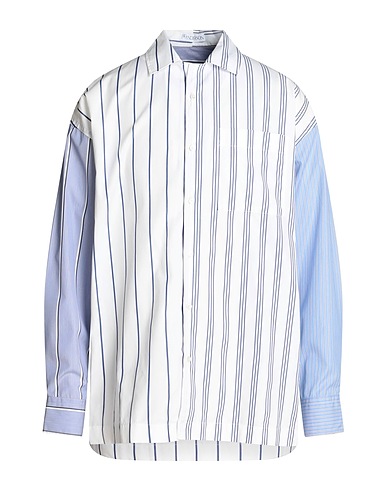 JW ANDERSON Camicia a righe Bianco 79% Cotone, 21% Poliestere