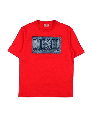 DIESEL T-shirt Κόκκινο 100% Βαμβάκι