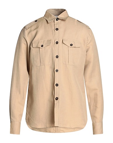 PT Torino Linen shirt Beige 50% Linen, 50% Cotton
