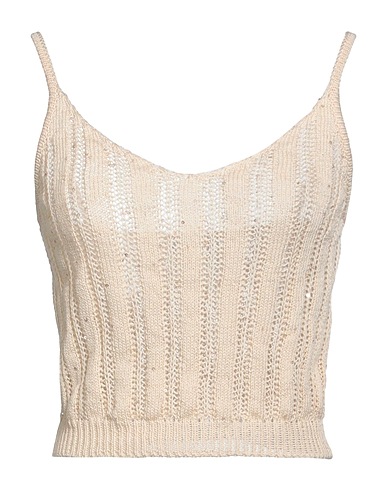 PESERICO Top Beige 96% Cotton, 4% Polyester
