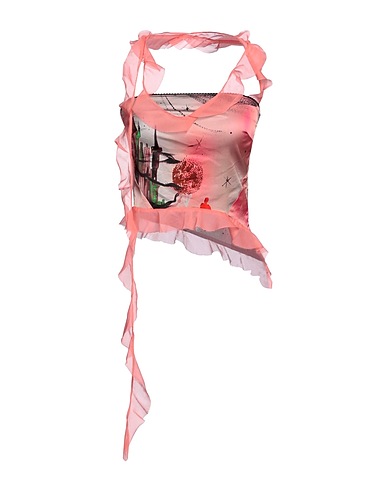 CORMIO Top Salmon pink 50% Silk, 48% Viscose, 2% Elastane