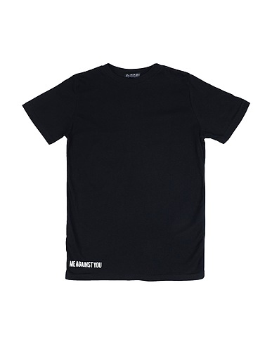 DUE PUNTO ZERO ME AGAINST YOU T-shirt Nero 100% Cotone