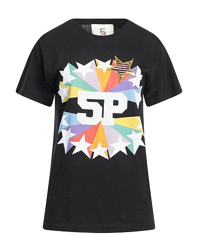 5 PROGRESS T-shirt Nero 100% Cotone