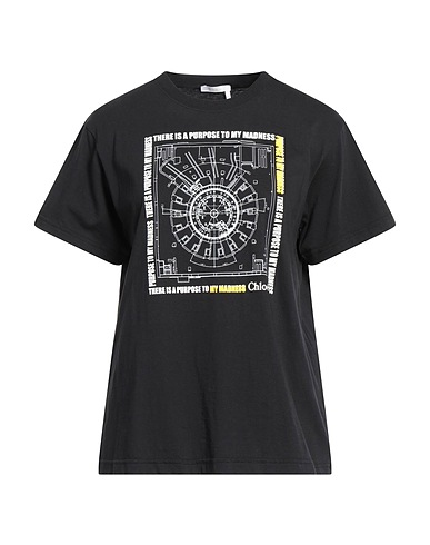 CHLOÉ T-shirt Black 100% Cotton, Elastane