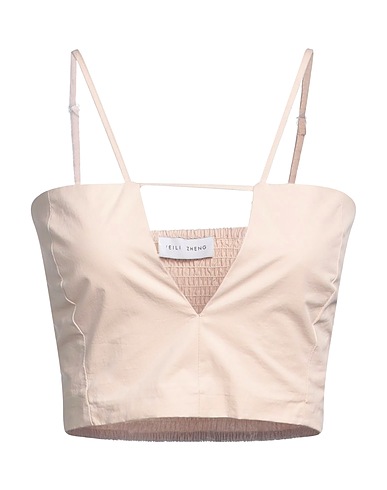WEILI ZHENG Top Beige 100% Cotton