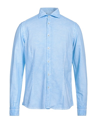 PLOUMANAC'H Camicia tinta unita Celeste 100% Cotone