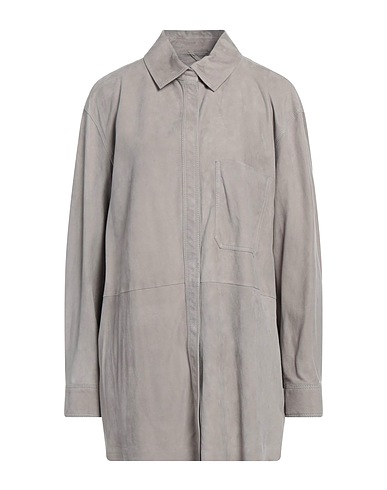 DESA 1972 Solid colour shirts & blouses Grey 100% Leather