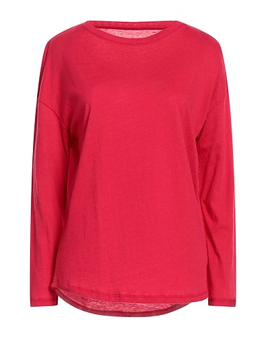 MAJESTIC FILATURES Basic T-Shirt Garnet 70% Cotton, 30% Cashmere